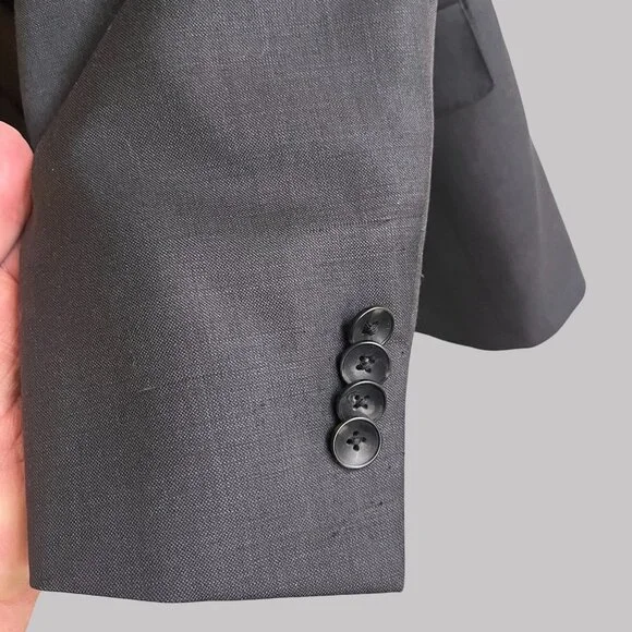 Vintage Hart Schaffner & Marx Dillards Mens Black Wool Blazer Lined‎ Jacket USA - Picture 7 of 11